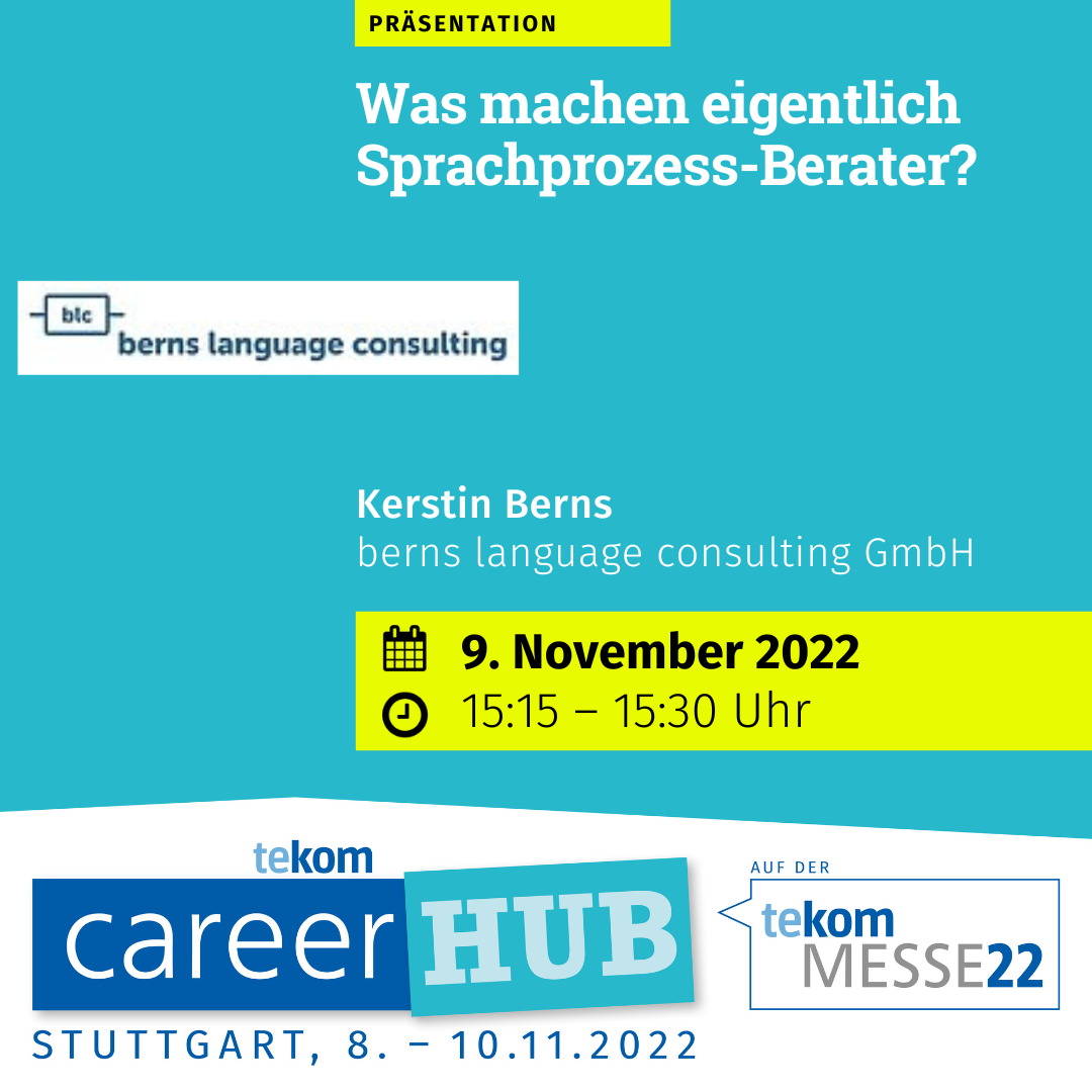 Kerstin Career Hub tekom 2022