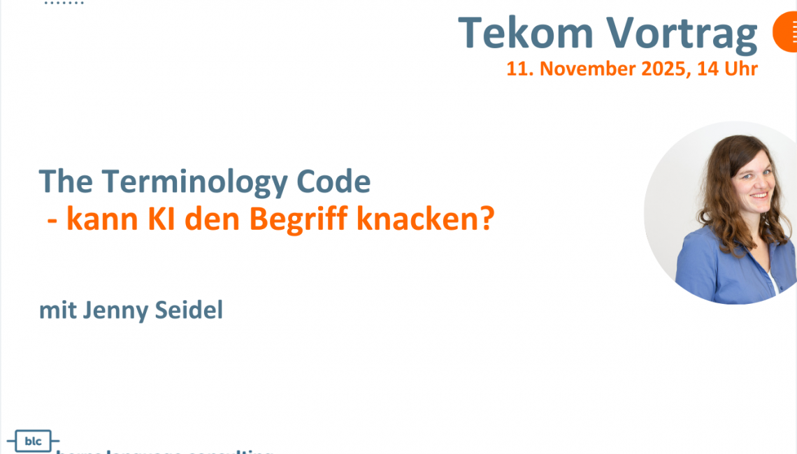 The Terminology Code – Kann KI den Begriff knacken? Terminologie
