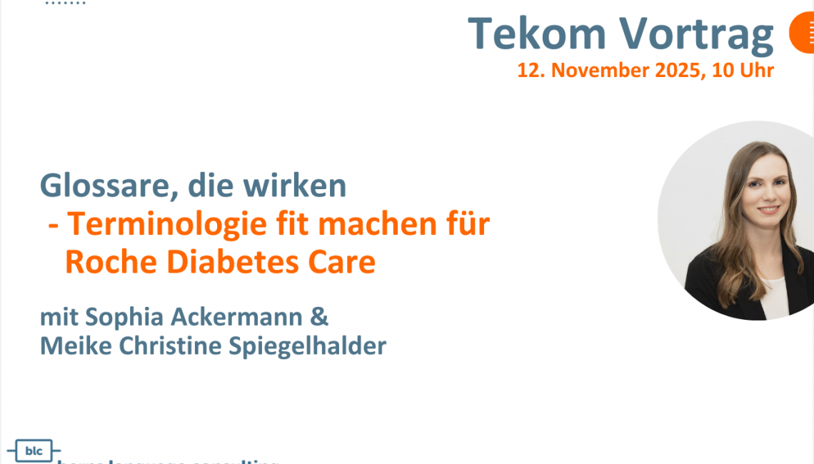 Glossare, die wirken – Terminologie fit machen für KI-Übersetzung bei Roche Diabetes Care