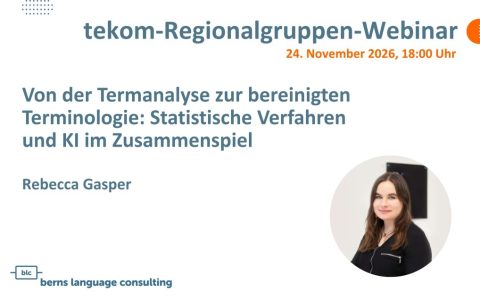 Tekom Webinar Terminologiebereinigung